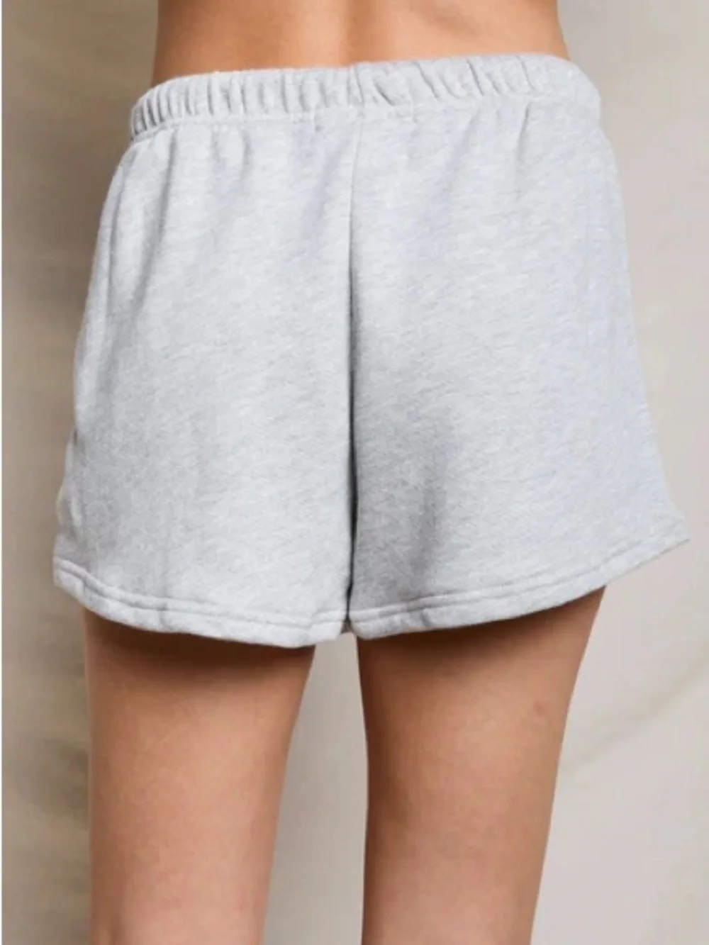 Perfectwhitetee Layla Heather Gray French Terry sweat shorts